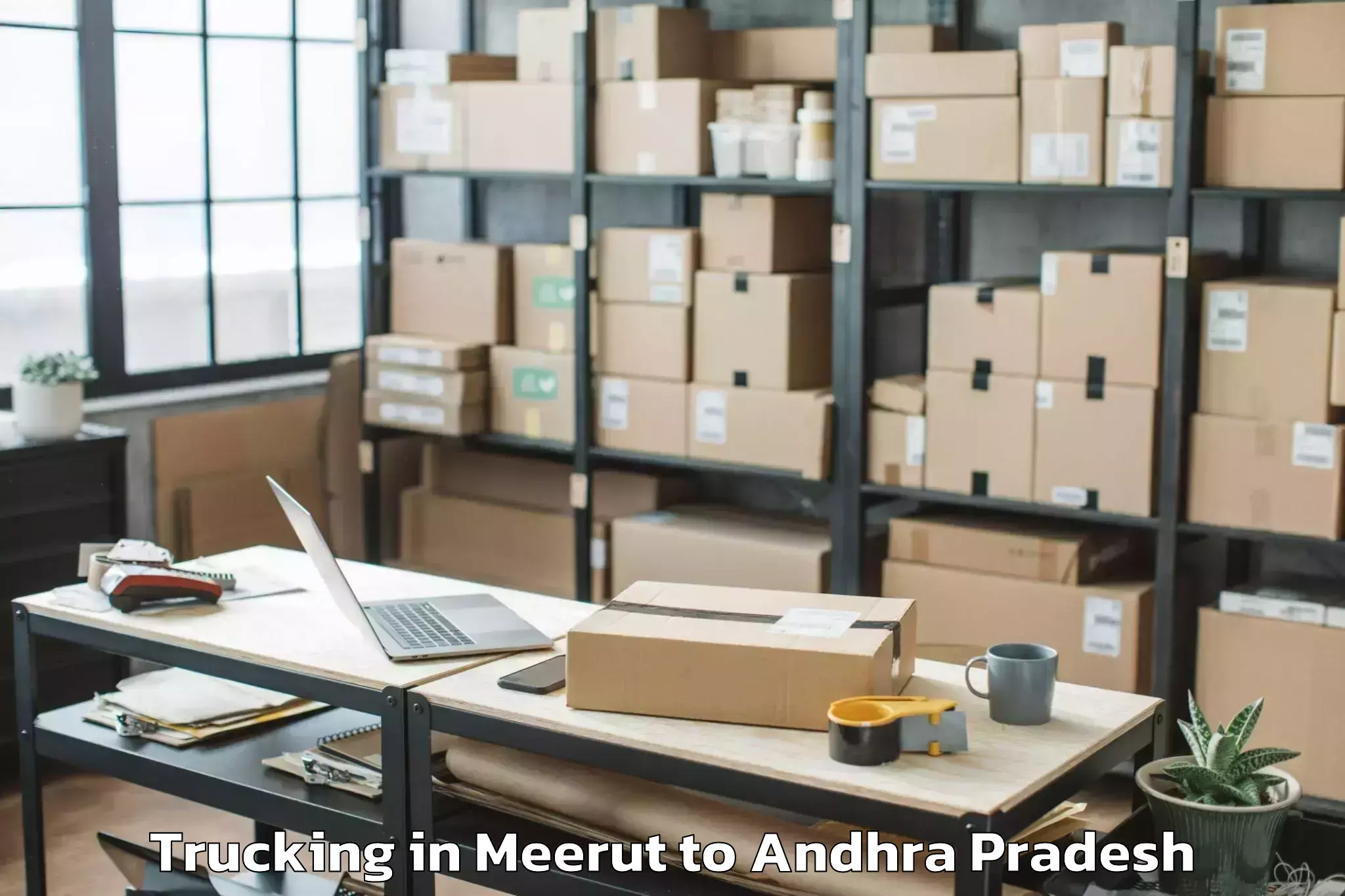 Hassle-Free Meerut to Pedakakani Trucking